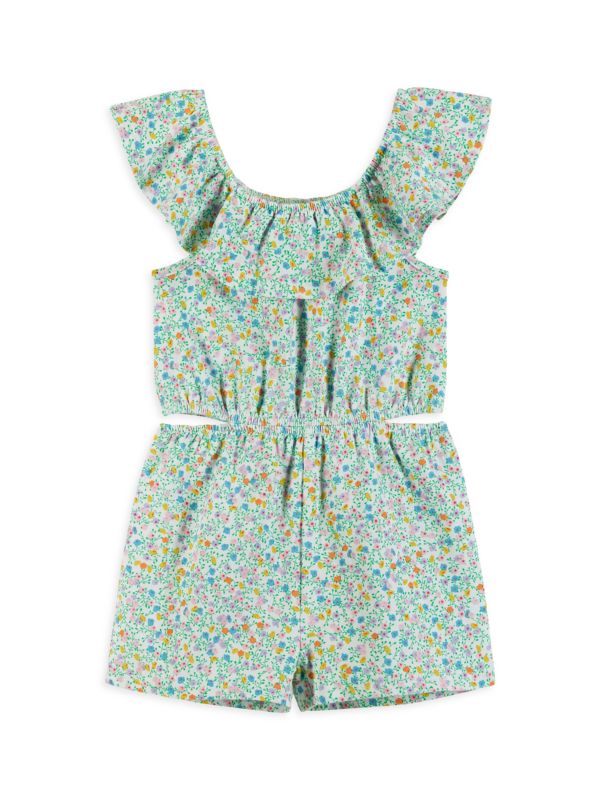 Andy & Evan Little Girl's Floral Print Cut Out Romper